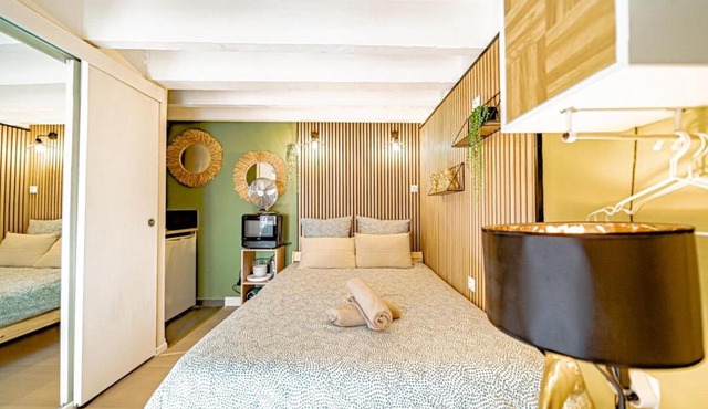 Warm and well-appointed studio Foch Masséna district