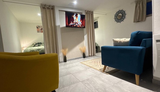 Warm, atypical apartment