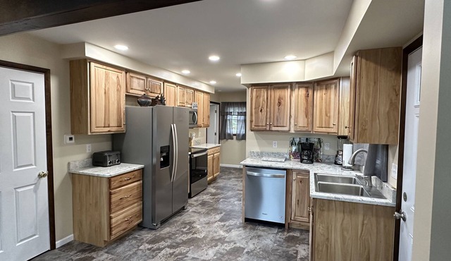 Watch beautiful Bimini Lake sunrises from our newly remodeled lakefront chalet.