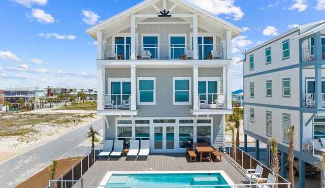 Water's Edge: Brand New Luxury Beachfront Home with Elevated Pool. Pet Friendly1
