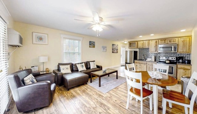 Water-view condo at Sheepscot Harbour Resort with deck, full kitchen, and WiFi