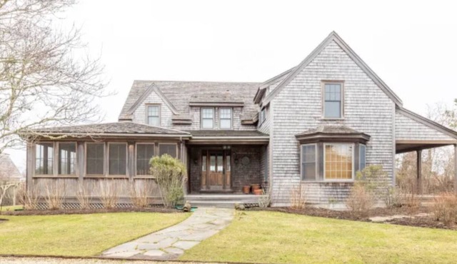 Water views highlight this Nantucket rental with private beach access, Wauwinet.