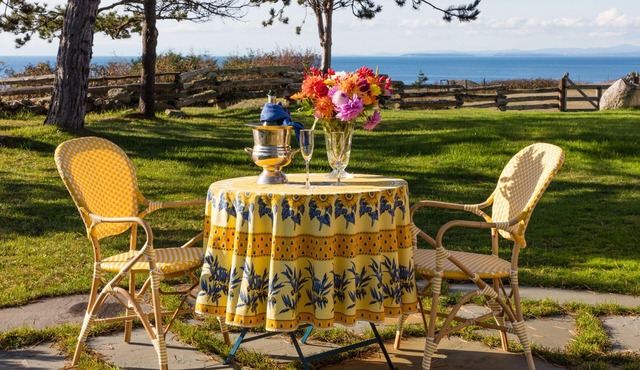 WATER VIEWS of Puget Sound and the Olympic Mountains in a Garden Setting