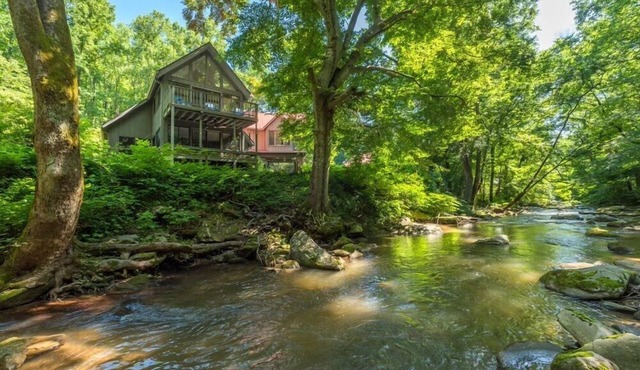 Waterfall Escape Fire Pit Riverfront Peaceful