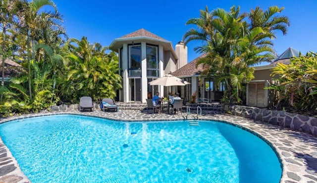 Waterfall House with Ocean Views in Haiku, Maui