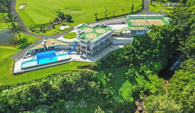Waterfalling Estate is an oceanfront compound on the Big Island unlike any other