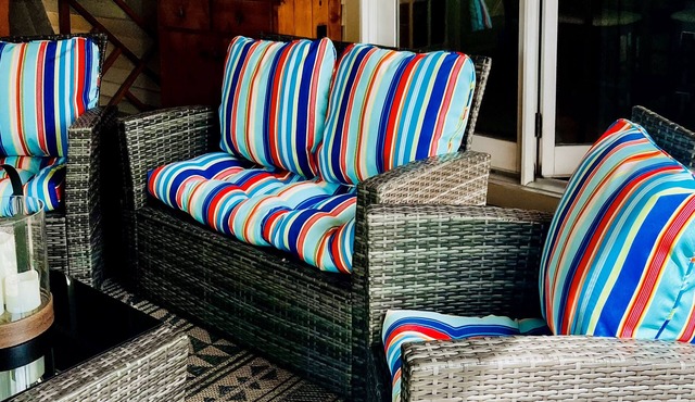 Waterfront allergy-free home with 40-foot fishing dock, canoe, home theater