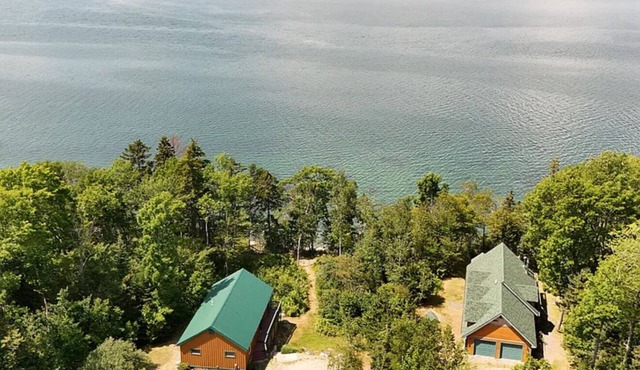 Waterfront Cabin with private beach & unobstructed views of Frenchmen’s Bay. Just a few miles from Acadia National Park & Downtown Bar Harbor | Sleeps 6