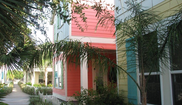 Waterfront community with its own private beach and fishing pier.