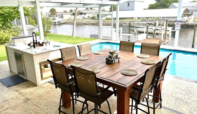 Waterfront corner lot-Heated Pool. You will love it as much as we do ❤️