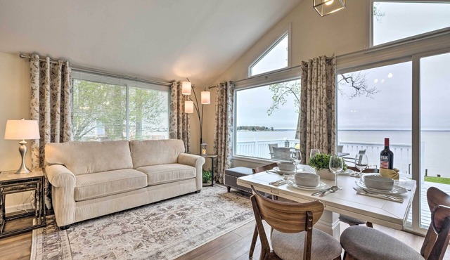 Waterfront Cottage w/Private Beach + Deck!