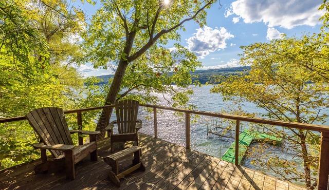 Waterfront cottage with private beach