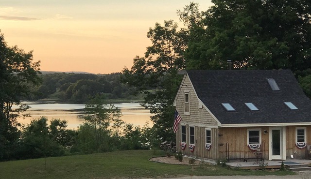Waterfront cottage with deep water dock, ocean front.