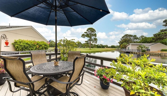 Waterfront Deck, Golf Cart, Linkside Village 437