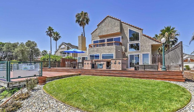 Waterfront Discovery Bay Home Outdoor Bar and Dock