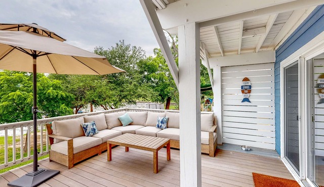 Waterfront dog-friendly home with pier access, alfresco dining, & kayak