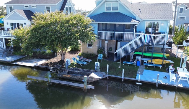 Waterfront Fenwick Beach House with Dock, 3 Decks, Linens, Bikes, Kayaks, SUPs