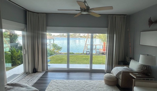 Waterfront, ground level, corner unit! Long term rental only, no weekly stays