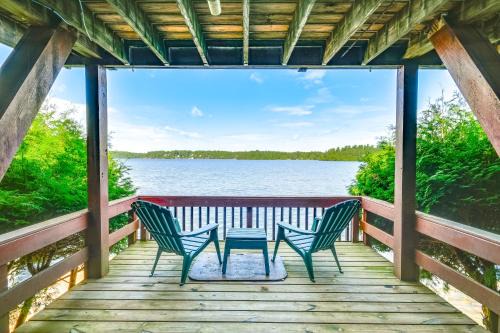 Waterfront Harrisville Home with Outdoor Fireplace!