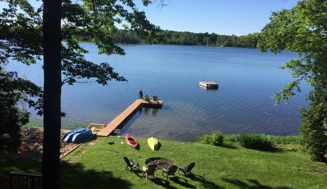 Waterfront home near Interlochen. Fireplaces.