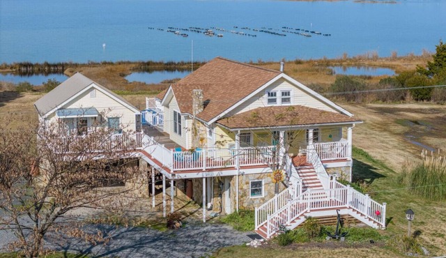 Waterfront home with pool