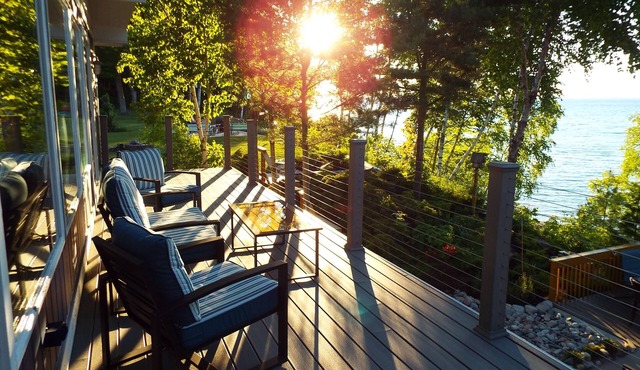 Waterfront Home with Spectacular Lake Michigan Sunsets