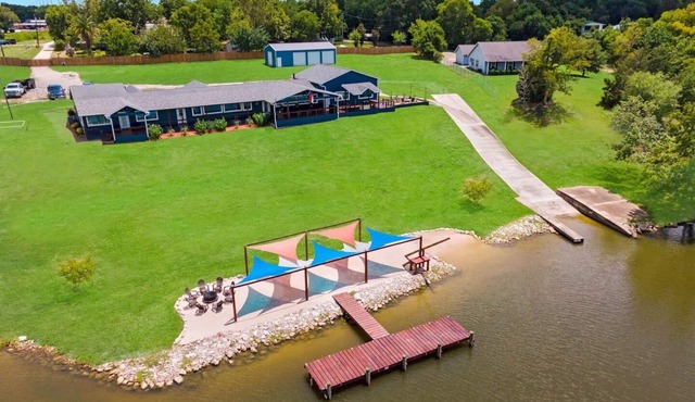 Waterfront Home with Boat Launch and Dock, Pool & basketball/pickleball court mini golf, playground
