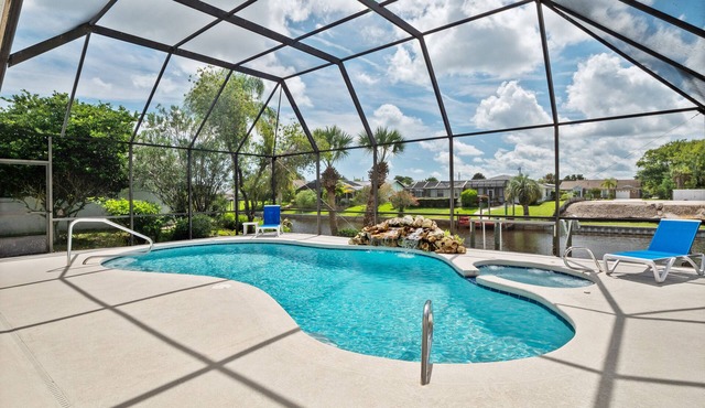Waterfront Home with Pool, Hot Tub, Dock, Game Room & 10 minutes to the Beach
