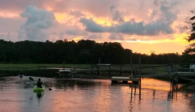 Waterfront home with fishing dock