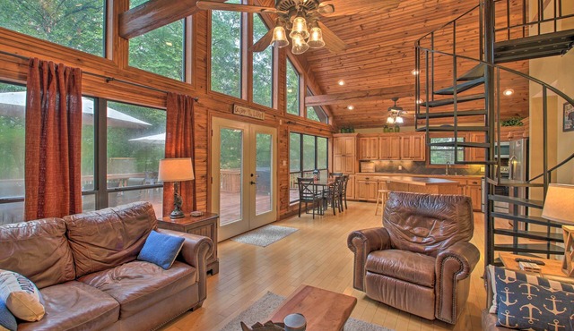 Waterfront Lake Dardanelle Home w/Dock & Fire Pit