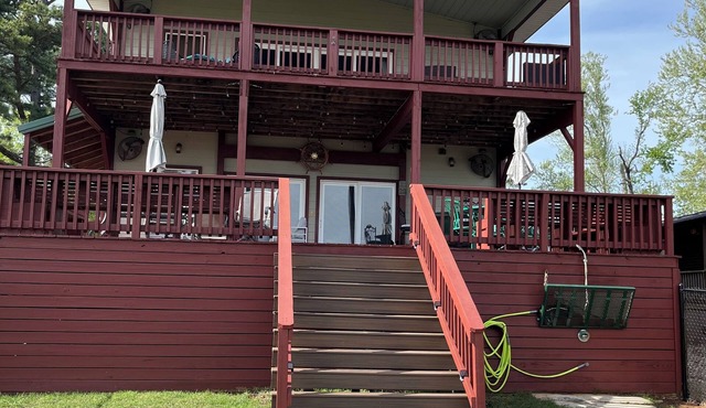Waterfront Lake Home at Duchess Creek Estates with boat dock on Lake Eufaula, OK