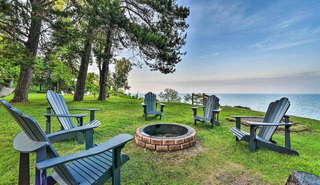 Waterfront Lake Huron Getaway: Private Beach!