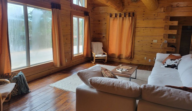 Waterfront Log Home