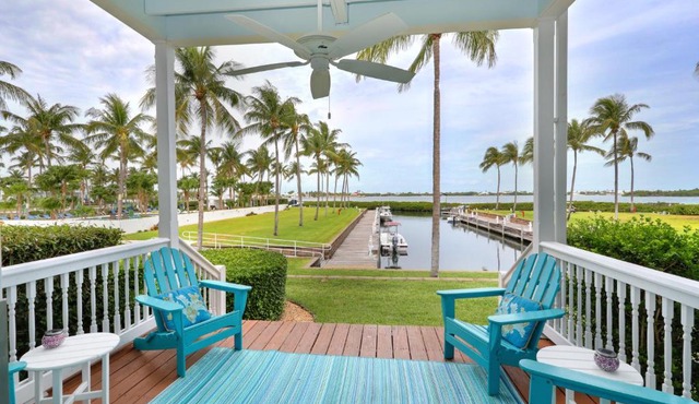 Waterfront luxury Villa 42 with sunset views and boat slip townhouse