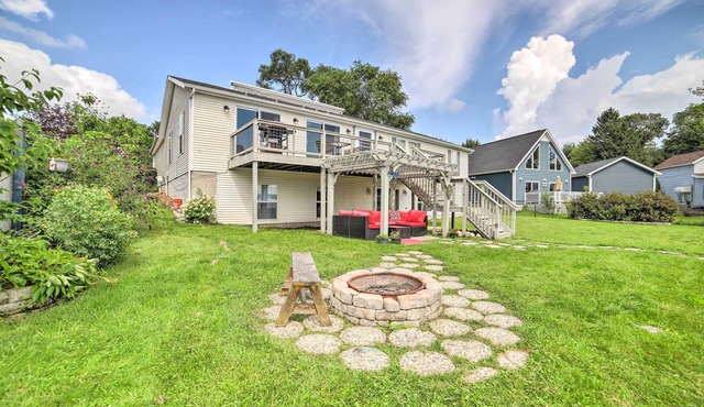 Waterfront Michigan Center Home w/Boat Dock!