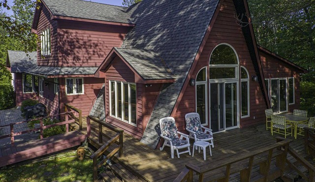 Waterfront modified A-frame on chain of 10 lakes