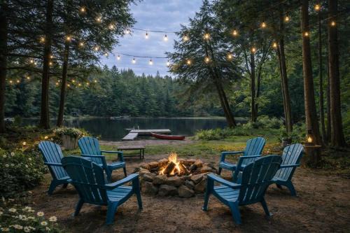 Waterfront Muskoka Cottage with Hot Tub, Canoes, Fire Pit and BBQ