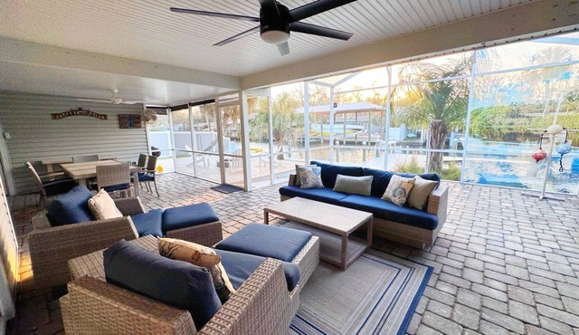 Waterfront Oasis with Private Dock & Huge Patio – Minutes to the Springs!