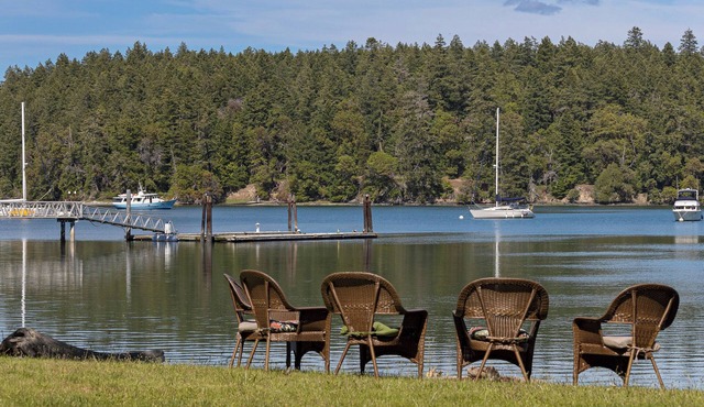 Waterfront on protected Garrison Bay! View wildlife, enjoy the gourmet kitchen!