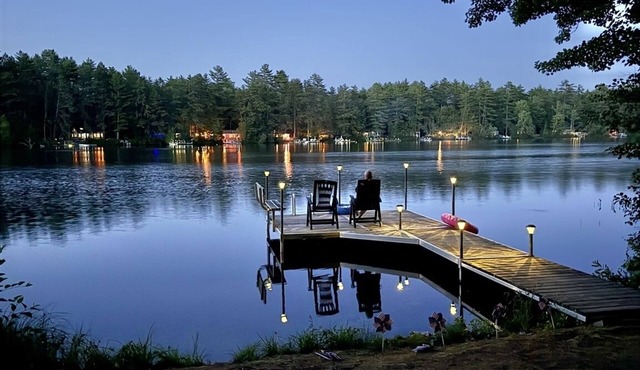 WATERFRONT ON SAND POND WITH A PRIVATE SANDY BEACH