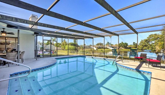 Waterfront Port Richey House with Heated Pool!