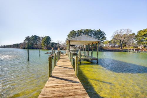 Waterfront Reedville Retreat with Hot Tub and Dock