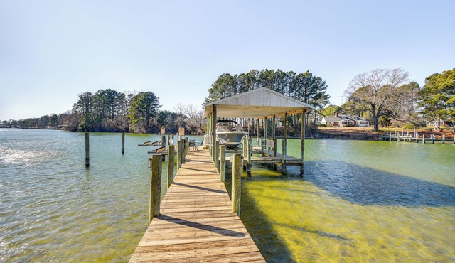 Waterfront Reedville Retreat w/Hot Tub + Dock