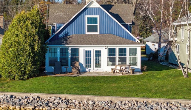 Waterfront Retreat Near Petoskey – Dock and Patio