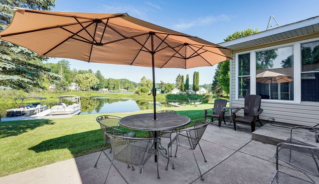 Waterfront Retreat w/Dock & Yard in Reed City!