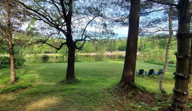 Waterfront retreat with fireplace 3 miles from Whiteface & The North Pole