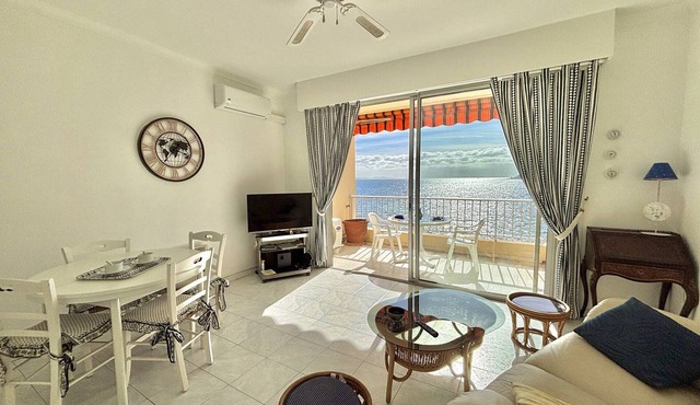 Waterfront studio, air conditioning, terrace, Wi-Fi included in Ajaccio