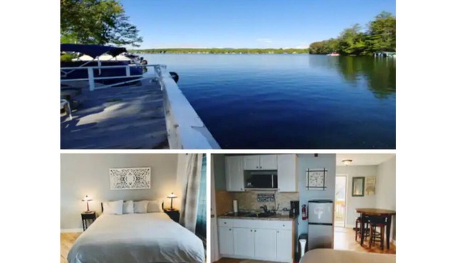 Waterfront Studio-King bed, Kitchen, Private Porch
