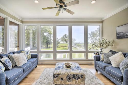 Waterfront Sunset Beach Escape with Golf View