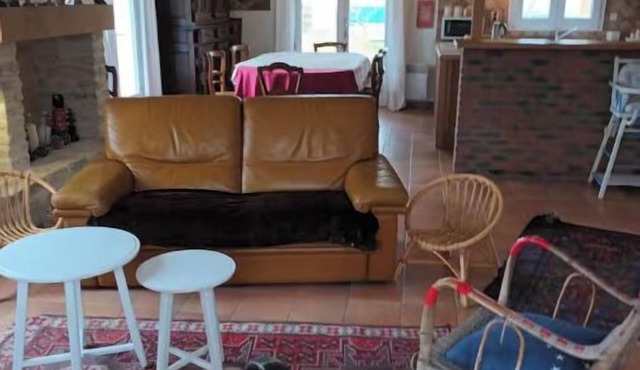 Waterfront villa 40m from 2 beaches large garden with trees dog/cat welcome